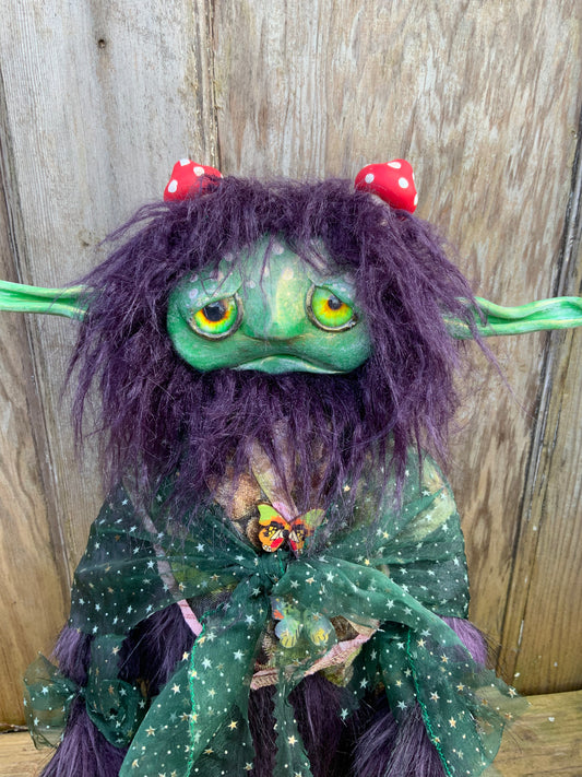 Cricket Willow pixie troll art doll